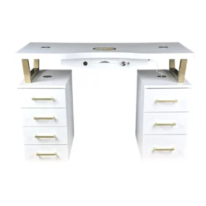 biurko kosmetyczne z pochłaniaczem pyłu colors glamour gold