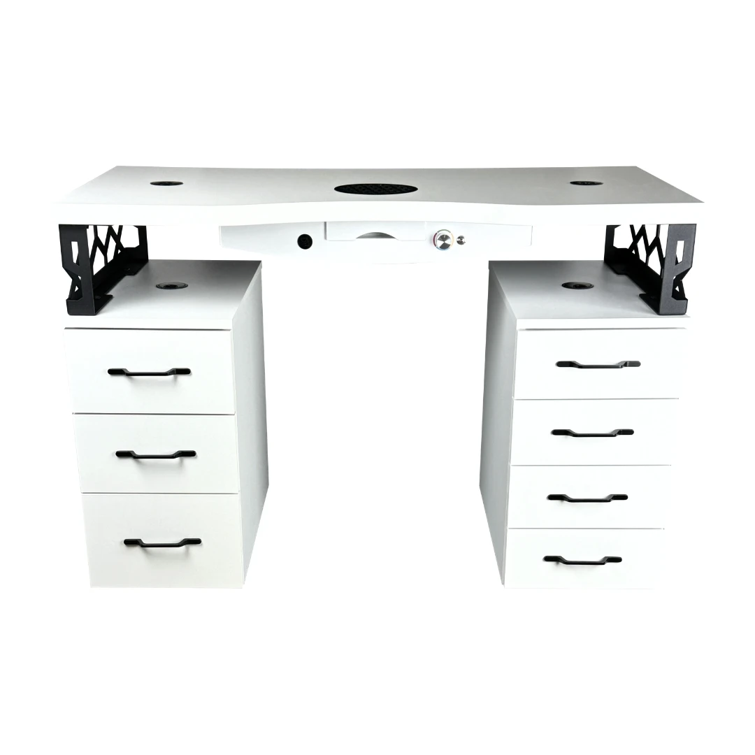 biurko do manicure czarne nogi pochłaniacz pyłu