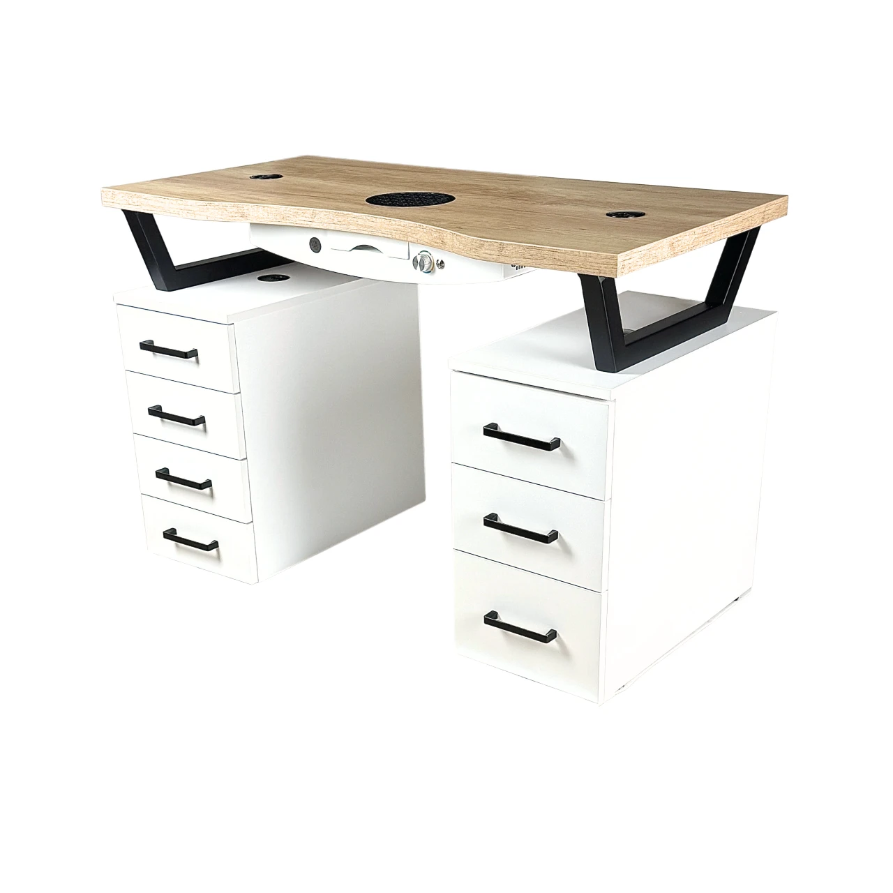 biurko kosmetyczne czarne uchwyty