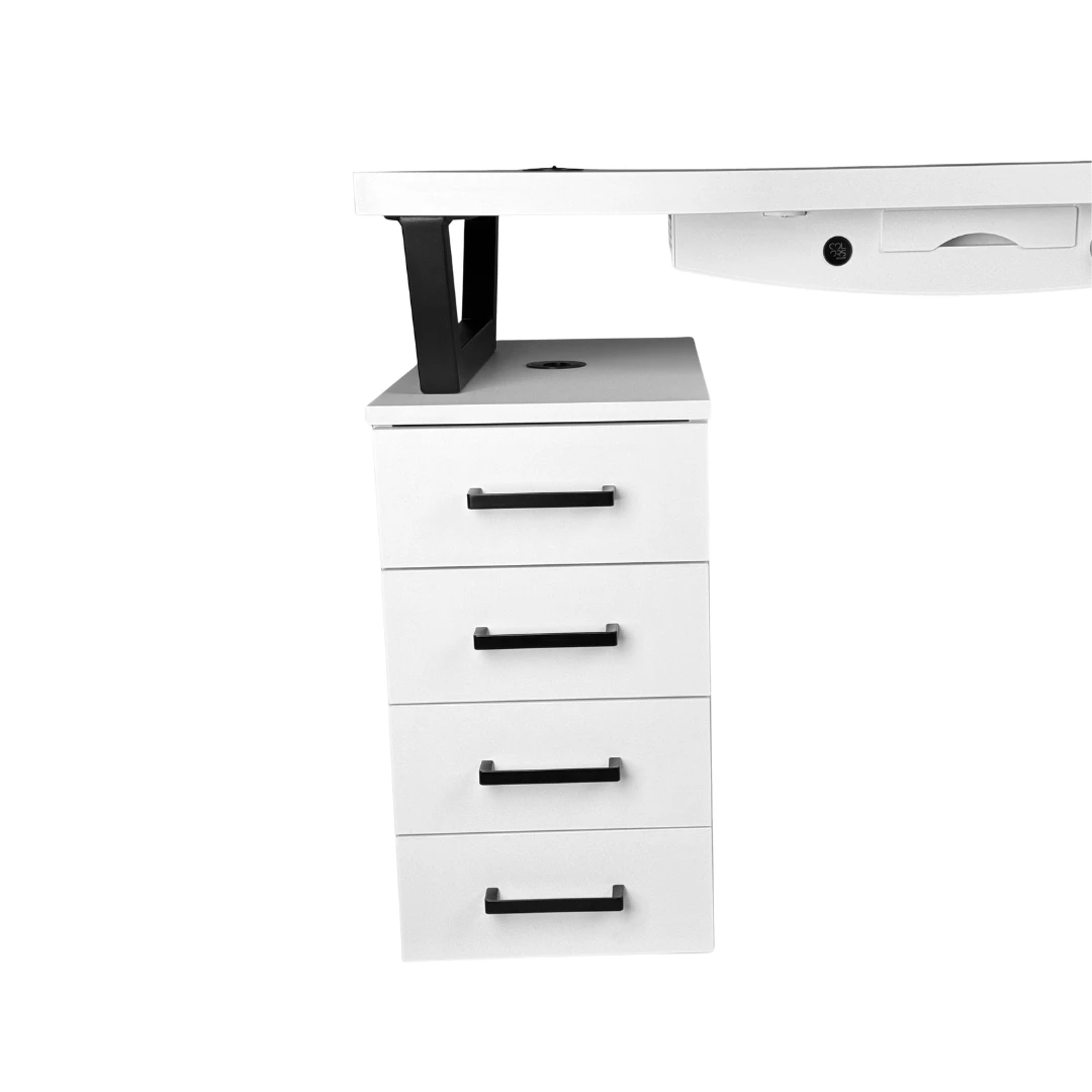 biurko kosmetyczne z pochłaniaczem pyłu colors beauty czarnymi uchwytami