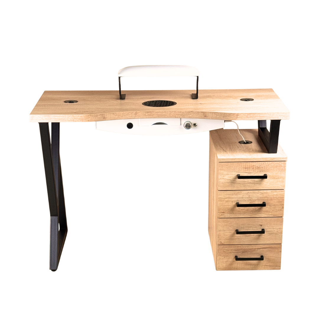 biurko do manicure drewniane