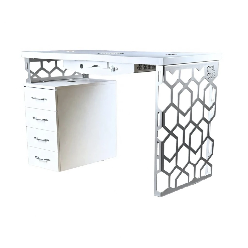 biurko kosmetyczne srebrne